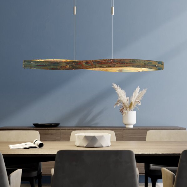 Lampa Wisząca Quitani, Lian, ściemnialny, brąz rdzawy, salon, metal, design