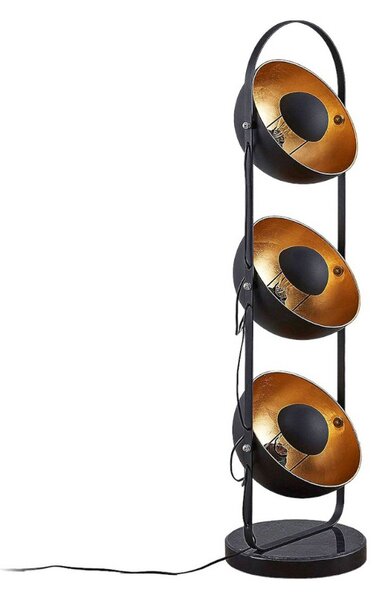 Lampa Podłogowa Lindby, Muriel, czarny, salon, metal, nowoczesny