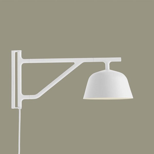 Lampa Ścienna Muuto, biały, salon, aluminium
