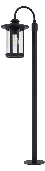 Zewnętrzna Lampa Lindby, Zayn, ściemnialny, czarny, taras, aluminium, antyczny