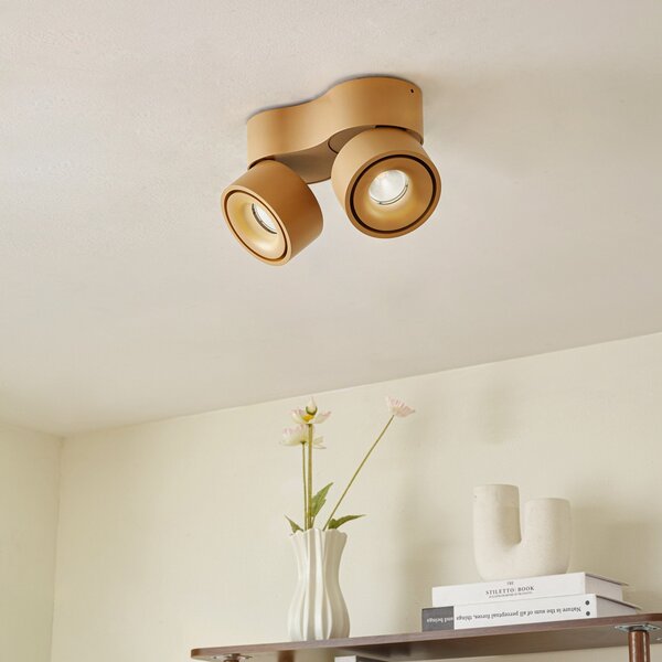 Lampa Sufitowa Arcchio, Rotari, ściemnialny, brąz rdzawy, przedpokój, aluminium, nowoczesny