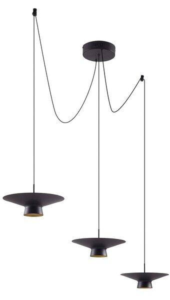 Lampa Wisząca Lindby, Norvind, ściemnialny, czarny, jadalnia, metal, nowoczesny