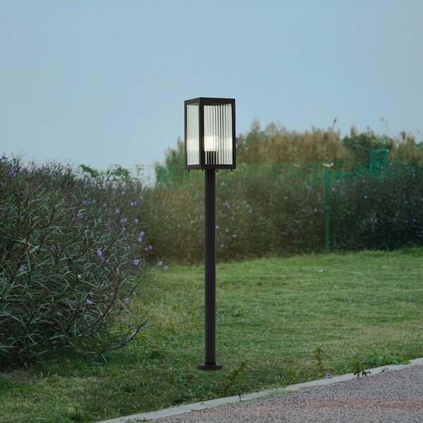 Zewnętrzna Lampa Lindby, Bolgar, ściemnialny, czarny, taras, metal, nowoczesny