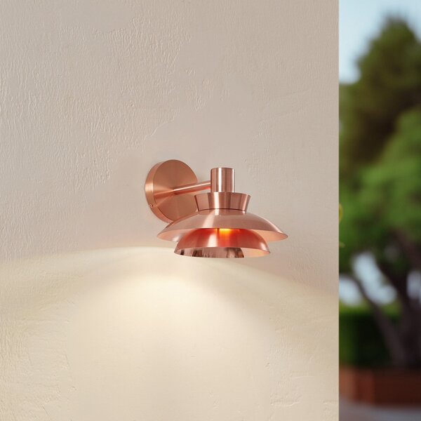 Zewnętrzna Lampa Lucande, Thais, ściemnialny, miedziany, taras, stal szlachetna, nowoczesny