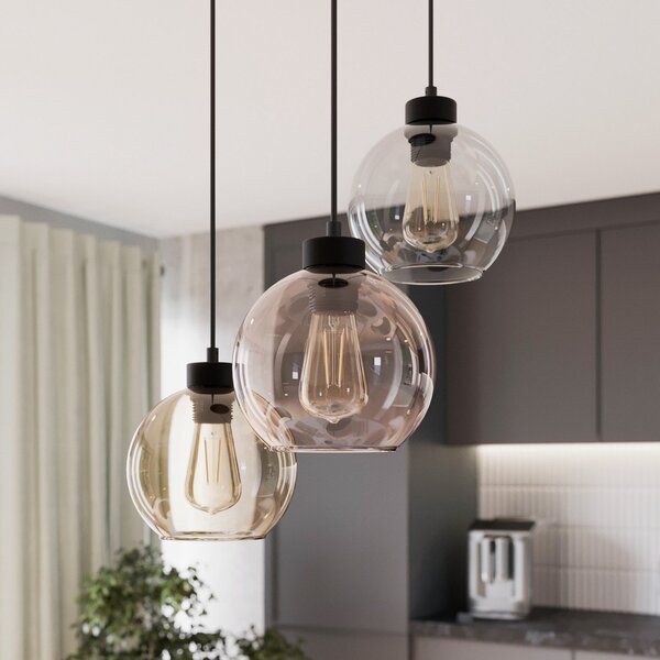 Lampa Wisząca TK Lighting, Cubus, ściemnialny, wielokolorowy, salon, szkło, nowoczesny