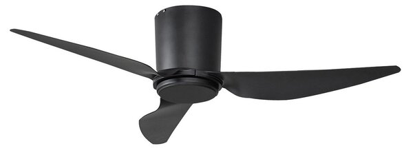 Wentylator sufitowy Aulo Ø 123 cm czarny cichy DC - Lindby Lindby, Aulo, czarny, salon, metal, nowoczesny
