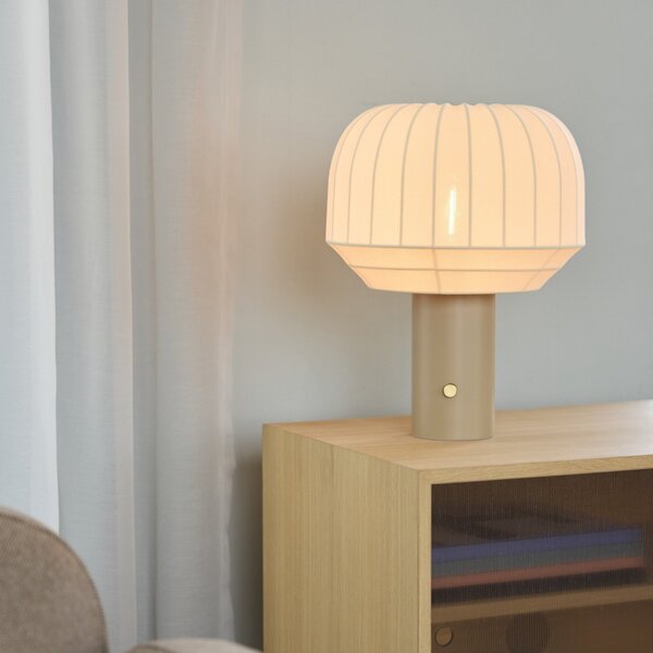 Lampa Stołowa Northern, Tradition, ściemnialny, biały, salon, tkanina | tekstylia, design