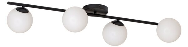 Lampa Sufitowa Euluna, Glassy, ściemnialny, czarny, salon, szkło, nowoczesny