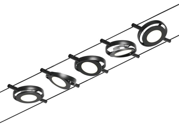 Lampa Sufitowa Paulmann, Wire RoundMac, czarny, przedpokój, metal, nowoczesny
