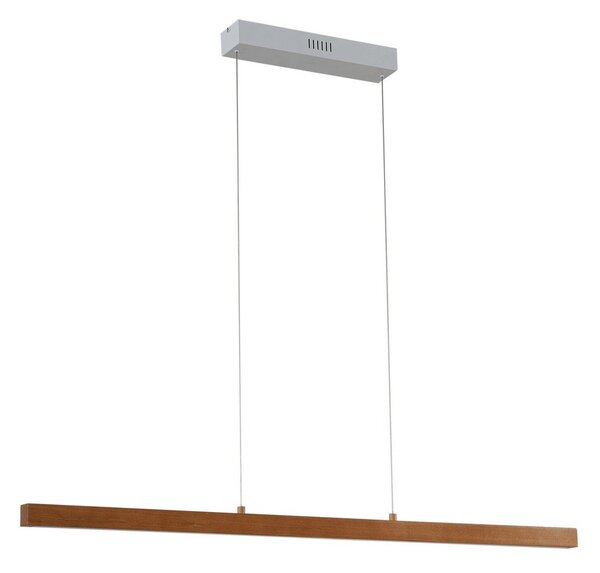 Lampa Wisząca Lucande, Nihalo, ściemnialny, drewniany, salon, drewno, nowoczesny