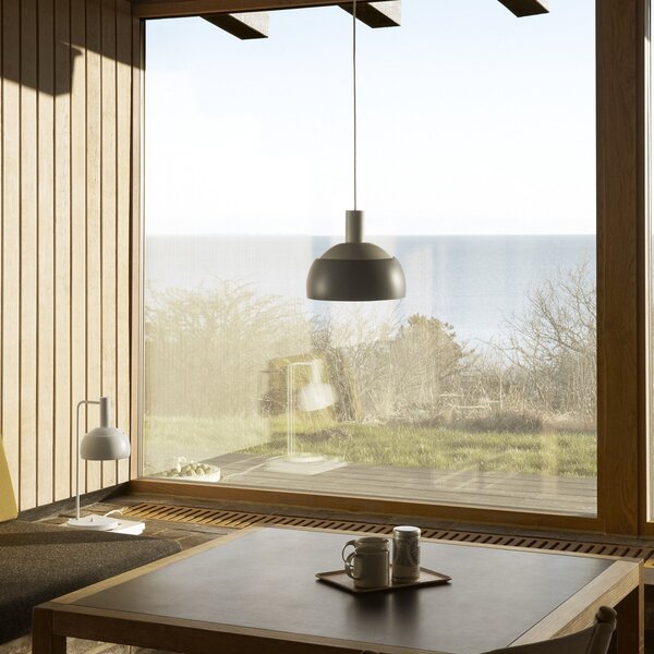 Lampa Wisząca Louis Poulsen, FJ Elements, ściemnialny, szary, salon, aluminium, nowoczesny
