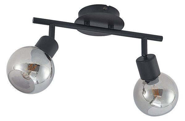 Lampa Sufitowa Lindby, Eridia, ściemnialny, czarny, salon, metal, nowoczesny