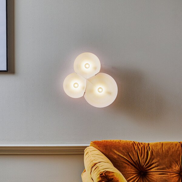 Lampa Ścienna Luceplan, Bulbullia, ściemnialny, biały, salon, metal, design