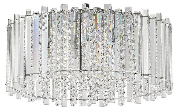 Lampa Sufitowa Lucande, Limana, ściemnialny, metaliczny, salon, metal, design