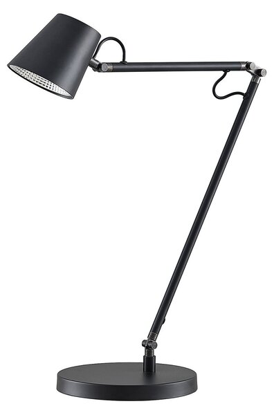 Lampa Stołowa Lucande, Tarris, ściemnialny, czarny, gabinet | pracownia, metal, nowoczesny