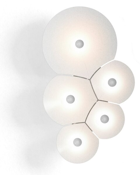 Lampa Ścienna Luceplan, Bulbullia, ściemnialny, biały, salon, metal, design
