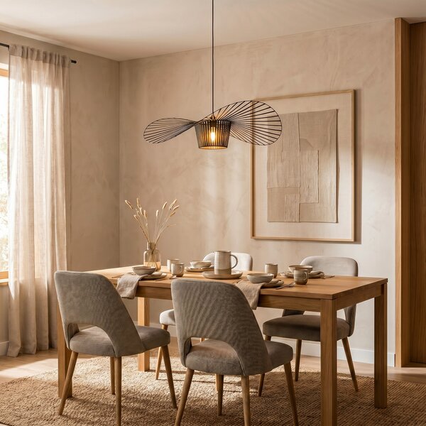 LAMPA WISZĄCA DESIGNERSKA CZARNA SOMBRERO D60