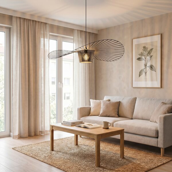 LAMPA WISZĄCA DESIGNERSKA CZARNA SOMBRERO D100