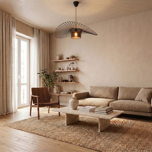 LAMPA WISZĄCA DESIGNERSKA CZARNA SOMBRERO D60