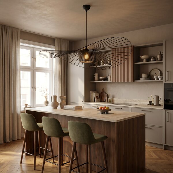 LAMPA WISZĄCA DESIGNERSKA CZARNA SOMBRERO D100