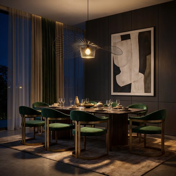 LAMPA WISZĄCA DESIGNERSKA CZARNA SOMBRERO D80