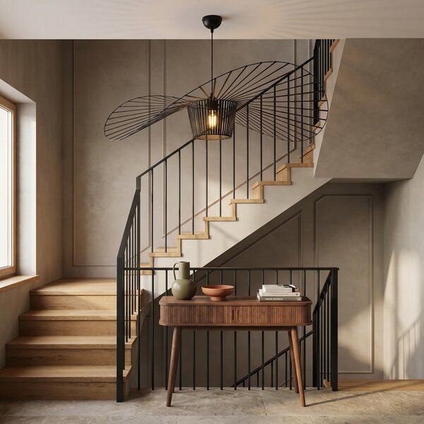 LAMPA WISZĄCA DESIGNERSKA CZARNA SOMBRERO D100