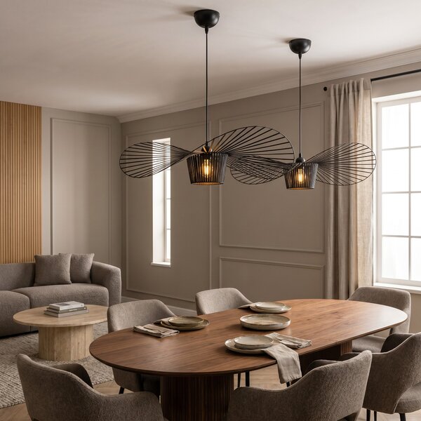 LAMPA WISZĄCA DESIGNERSKA CZARNA SOMBRERO D60