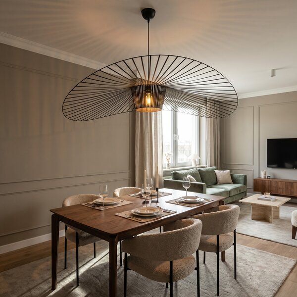 LAMPA WISZĄCA DESIGNERSKA CZARNA SOMBRERO D120