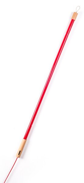 Lampa Podłogowa SELETTI, Linea, czerwony, salon, szkło, design