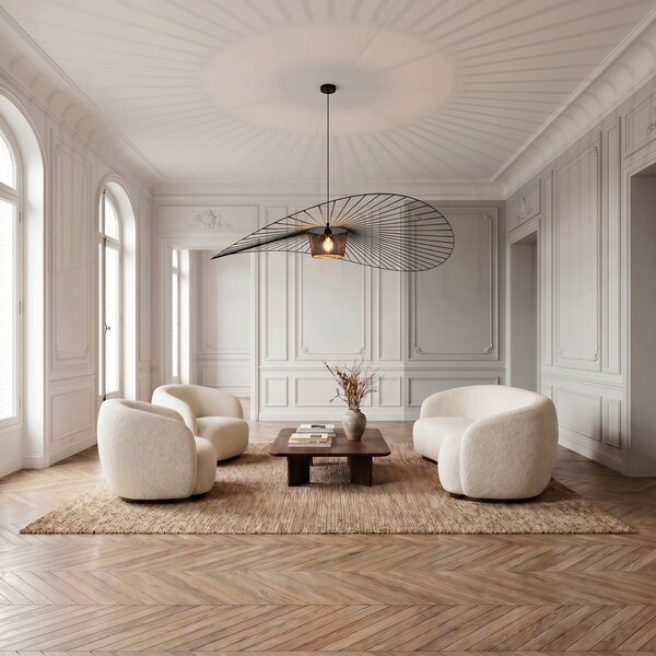 LAMPA WISZĄCA DESIGNERSKA CZARNA SOMBRERO D120