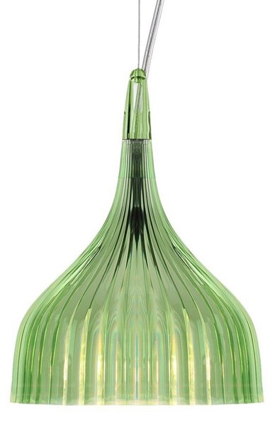 Lampa Wisząca Kartell, É, zielony, salon, tworzywo sztuczne, design