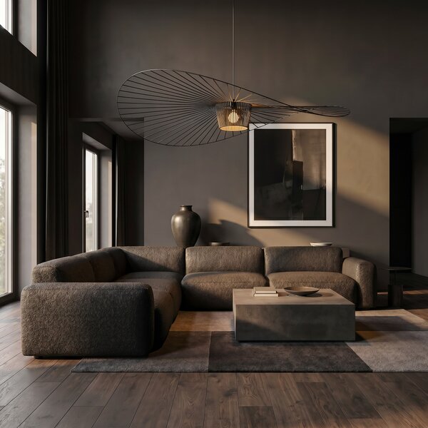 LAMPA WISZĄCA DESIGNERSKA CZARNA SOMBRERO D120