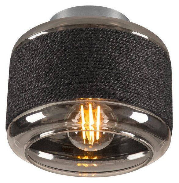 Lampa Sufitowa SLV, Pantilo Rope 19, ściemnialny, czarny, salon, szkło, nowoczesny