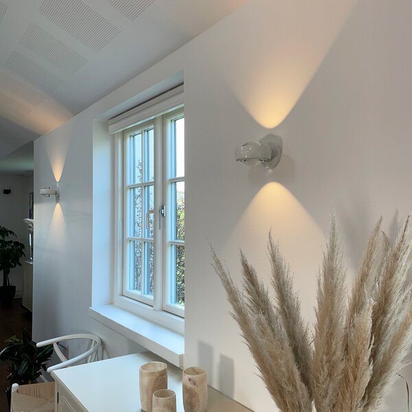 Lampa Ścienna LOOM DESIGN, Optic, ściemnialny, biały, salon, aluminium, nowoczesny