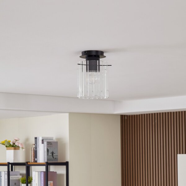 Lampa Sufitowa Lucande, Eirian, ściemnialny, transparentny, salon, metal, nowoczesny