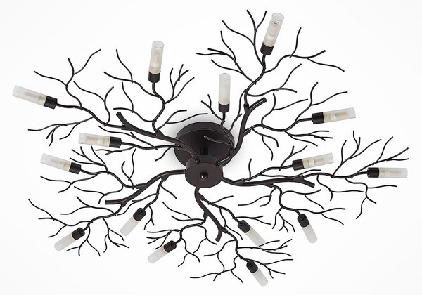 Lampa Sufitowa Lindby, Bigna, ściemnialny, brąz rdzawy, salon, metal, nowoczesny