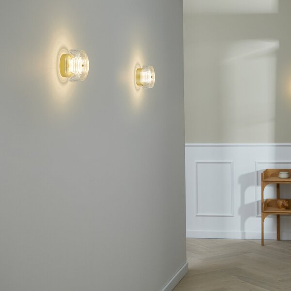 Lampa Ścienna LOOM DESIGN, Glow, ściemnialny, złoty | mosiężny, salon, tworzywo sztuczne, nowoczesny