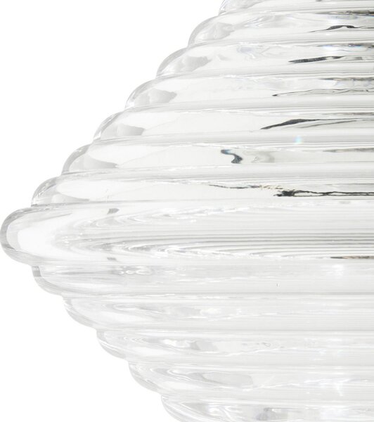Lampa Wisząca Tom Dixon, Press Cone, ściemnialny, transparentny, salon, szkło, design