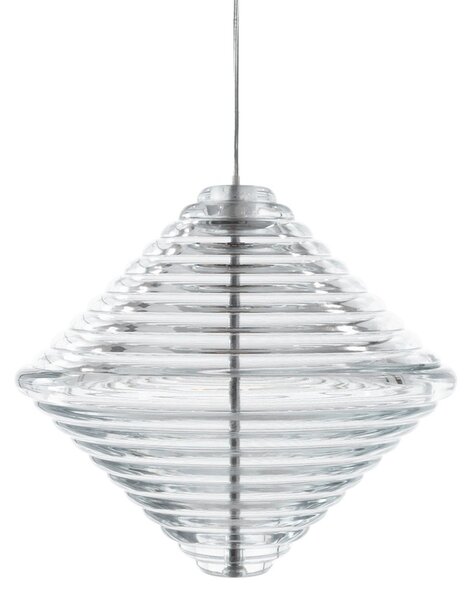 Lampa Wisząca Tom Dixon, Press Cone, ściemnialny, transparentny, salon, szkło, design