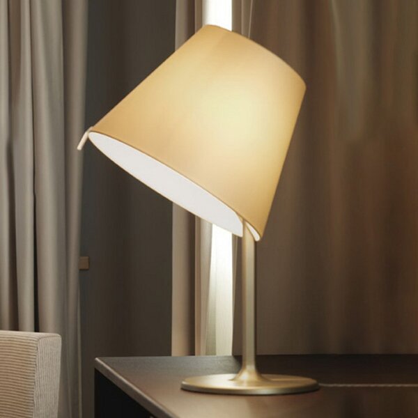 Lampa Stołowa Artemide, Melampo, beżowy, salon, tkanina | tekstylia, design