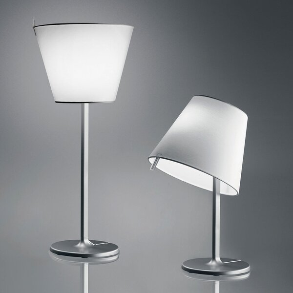 Lampa Stołowa Artemide, Melampo, szary, salon, tkanina | tekstylia, design