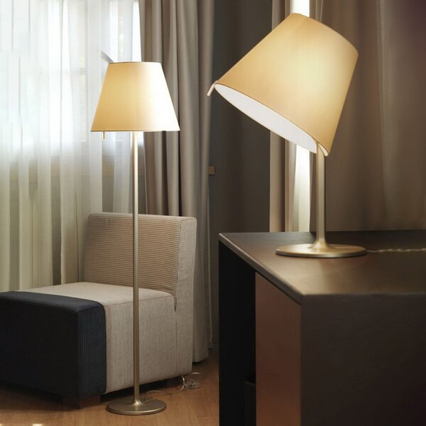 Lampa Stołowa Artemide, Melampo, beżowy, salon, tkanina | tekstylia, design