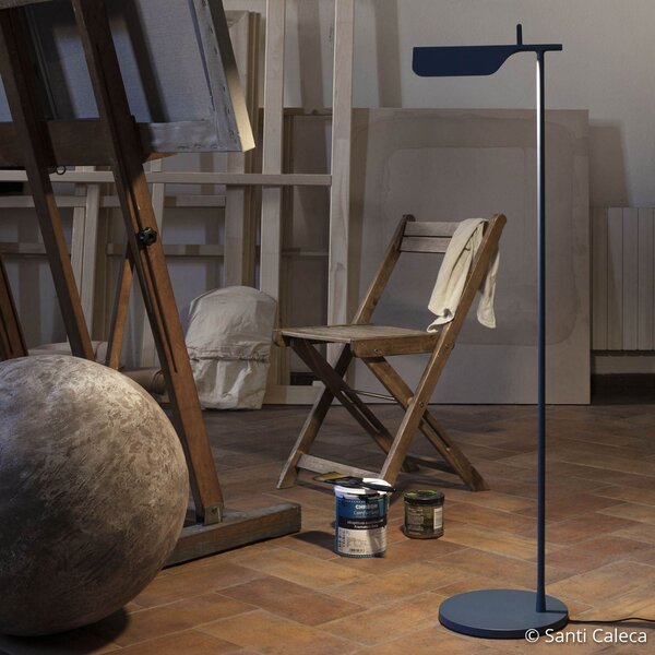 Lampa Podłogowa FLOS, Tab F, niebieski, salon, metal, design