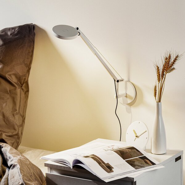 Lampa Ścienna Artemide, Demetra Micro, ściemnialny, biały, gabinet | pracownia, metal, design