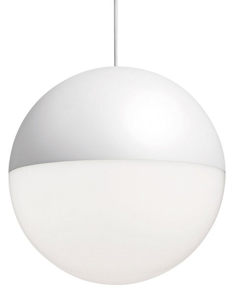 Lampa Wisząca FLOS, String Light Sphere, ściemnialny, biały, przedpokój, metal, nowoczesny
