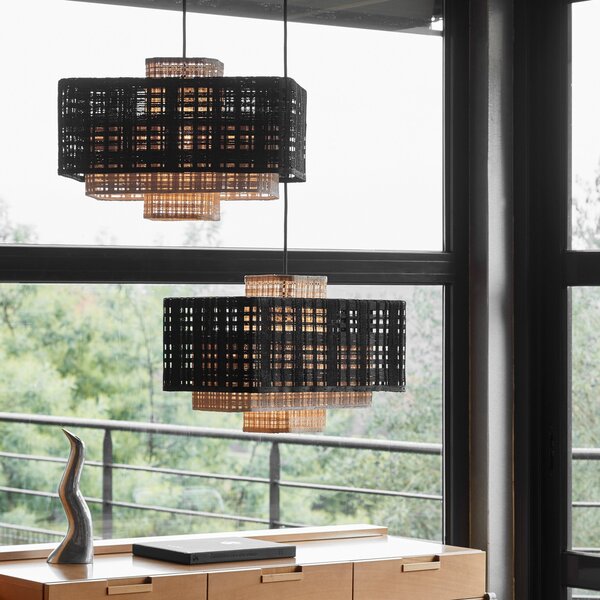 Lampa Wisząca Forestier, Matrix, ściemnialny, czarny, salon, design