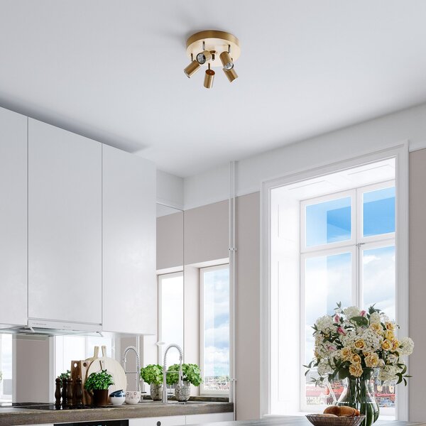 Lampa Sufitowa By Rydéns, Correct, ściemnialny, złoty | mosiężny, salon, metal, nowoczesny