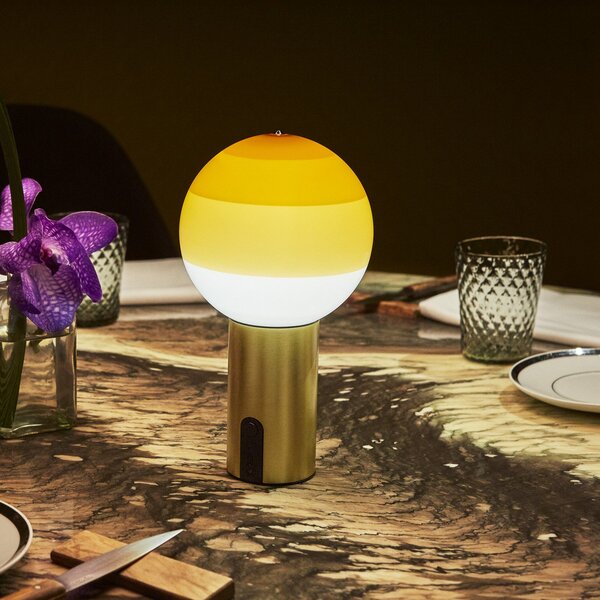Lampa Stołowa MARSET, Dipping Light, ściemnialny, beżowy, salon, szkło, design