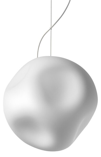 Lampa Wisząca Foscarini, Hoba Media, ściemnialny, biały, salon, szkło, design