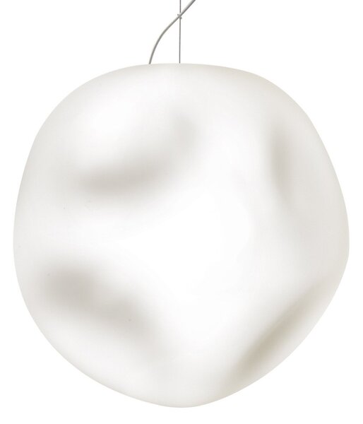Lampa Wisząca Foscarini, Hoba Grande, ściemnialny, biały, salon, szkło, design